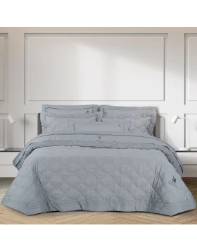 GREENWICH POLO CLUB ΚΟΥΒΕΡΛΙ ΥΠΕΡΔΙΠΛΟ ΣΕΤ 2163 ΓΚΡΙ