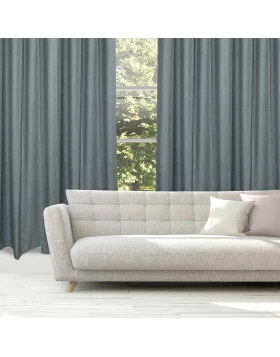 DAS HOME ΚΟΥΡΤΙΝΑ ΜΕ ΚΡΙΚΟΥΣ 140Χ270 2245 ΓΚΡΙ ΣΚΟΥΡΟ