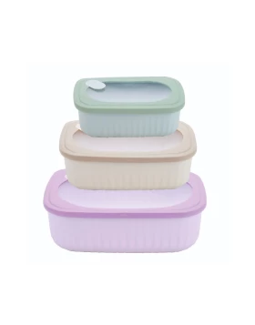 Σετ 3 πλαστικά φαγητοδοχεία Pedrini 04GD268