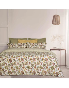 DAS HOME ΣΕΤ ΣΕΝΤΟΝΙΑ ΥΠΕΡΔΙΠΛΑ CASUAL ΜΕ ΛΑΣΤΙΧΟ 5409 ΕΚΡΟΥ, ΚΟΚΚΙΝΟ, ΠΡΑΣΙΝΟ