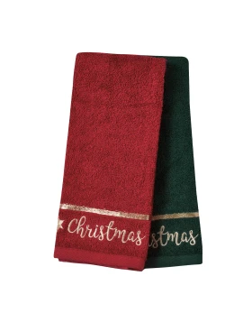 DAS HOME CHRISTMAS ΠΟΤΗΡΟΠΑΝΑ ΣΕΤ 2ΤΜΧ 40X60 0702 ΚΟΚΚΙΝΟ, ΠΡΑΣΙΝΟ