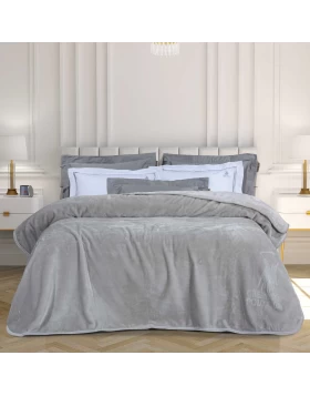 GREENWICH POLO CLUB ΚΟΥΒΕΡΤΑ VELOUR ΜΟΝΗ 3442 ΑΣΗΜΙ