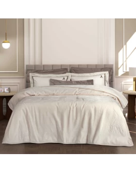 GREENWICH POLO CLUB ΚΟΥΒΕΡΤΑ VELOUR ΥΠΕΡΔΙΠΛH 3441 ΛΕΥΚΟ