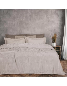 DAS HOME ΚΟΥΒΕΡΤΑ VELOUR ΥΠΕΡΔΙΠΛΗ 1345 ΜΠΕΖ
