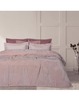 DAS HOME ΚΟΥΒΕΡΤΑ VELOUR ΥΠΕΡΔΙΠΛΗ 1346 ΡΟΖ