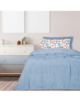 DAS HOME ΚΟΥΒΕΡΤΑ VELOUR MONH 1344 ΓΑΛΑΖΙΟ