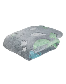 DAS BABY ΚΟΥΒΕΡΤΑ FLEECE 80X110 RELAX 4865 ΓΚΡΙ, ΜΠΛΕ, ΠΡΑΣΙΝΟ