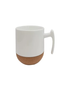 Κούπα 280 ml λευκή πορσελάνη - φελλός Cryspo Trio 10.053.25