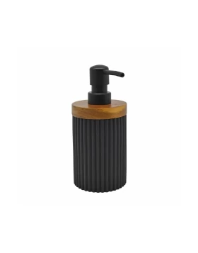 Αντλία σαπουνιού πολυεστερική με ξύλο ακακίας  7.9χ17.5 εκ. Ankor 829460 