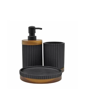 Σετ μπάνιου 3 τμχ πολυεστερικό Ankor 829460S3T