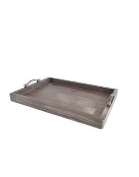 Ξύλινος με δίσκος μεταλλικές λαβές 44.5χ31.5χ3.7 εκ. Korres Craft 236-701-107