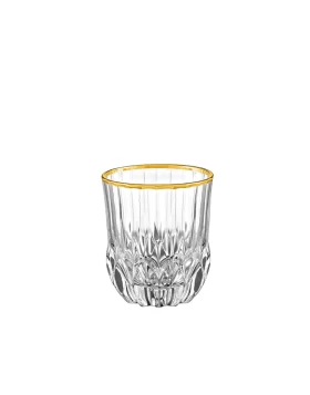 Σετ 6 κρυστάλλινα ποτήρια ουίσκι 350 ml RCR Adagio Gold