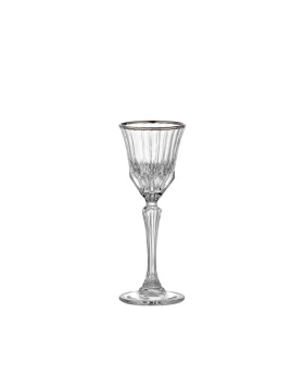 Σετ 6 κρυστάλλινα ποτήρια λικέρ 80 ml RCR Adagio Platin