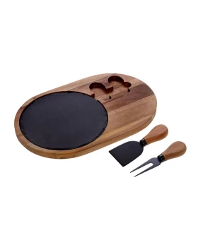 Σετ πλατό & 2 μαχαίρια τυριών 30 χ 19 εκ. Cryspo Trio 01.00.420