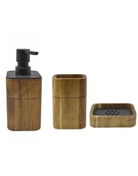 Σετ μπάνιου 3 τμχ ξύλο ακακίας Ankor 824496S3T