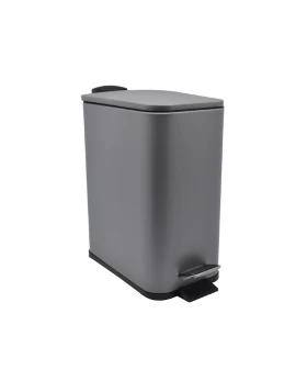 Κάδος πεντάλ 5 lt slim - soft close 28x14x29 εκ. Ankor Grey 811830