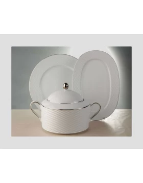 Σετ πιάτα 72 τμχ Cryspo Trio  Polo Platin