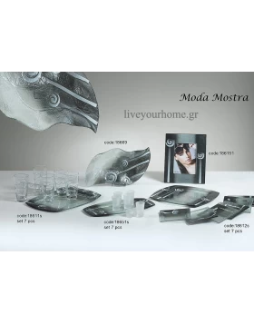 Σετ δίσκος 6 σφηνάκια Moda Mostra Poetry 18651S