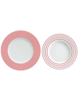 Σετ πιάτα 20 τμχ Cryspo Trio Matrix Red