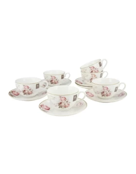 Σετ 6 φλυτζάνια τσαγιού πορσελάνη 220 ml Oriana Ferelli 8779