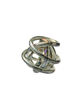 Γυάλινος διακοσμητικός κόμπος 15.5 x 14 εκ. Idea Home 49023