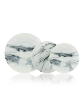 Σετ πιάτα φαγητού πορσελάνη 20 τμχ Cryspo Trio Onyx Marble  