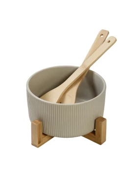 ΣΑΛΑΤΙΕΡΑ ΠΟΡΣΕΛ. ΜΠΕΖ ΜΕ 2 ΞΥΛ. ΚΟΥΤΑΛΕΣ/ΒΑΣΗ 20Χ20Χ10ΕΚ Espiel TVL103