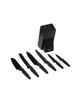 Σετ 6 μεταλλικά μαχαίρια σε βάση 5Five Caractere 189698