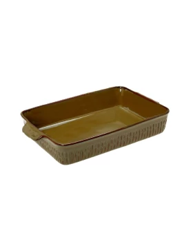 Πυρίμαχο ταψί stoneware 36x23x7εκ. Cryspo Trio Cottage Dark 37.070.77