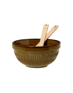Σαλατιέρα stoneware 23x13 εκ. Cryspo Trio Cottage Dark 37.070.90