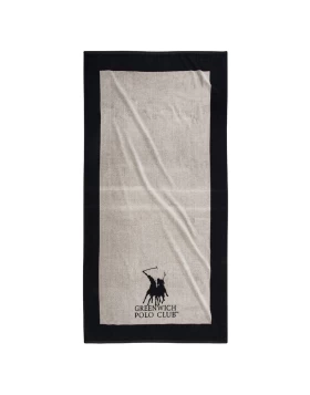 GREENWICH POLO CLUB ΠΕΤΣΕΤΑ ΘΑΛΑΣΣΗΣ 90Χ180 3858 ΕΚΡΟΥ, ΜΑΥΡΟ