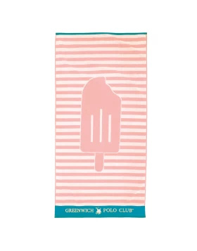 GREENWICH POLO CLUB ΠΕΤΣΕΤΑ ΘΑΛΑΣΣΗΣ 70Χ140 3892 ΛΕΥΚΟ, ΡΟΖ, ΤΥΡΚΟΥΑΖ