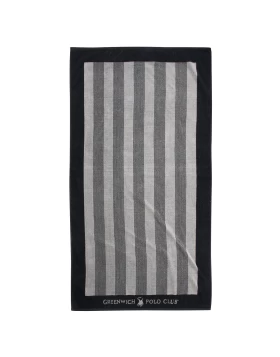 GREENWICH POLO CLUB ΠΕΤΣΕΤΑ ΘΑΛΑΣΣΗΣ 90Χ170 3886 ΕΚΡΟΥ, ΜΑΥΡΟ