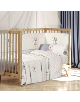 GREENWICH POLO CLUB ΚΟΥΒΕΡΤΑ ΠΙΚΕ 75Χ110 ΒΑΒΥ 8840 ΓΚΡΙ, ΛΕΥΚΟ