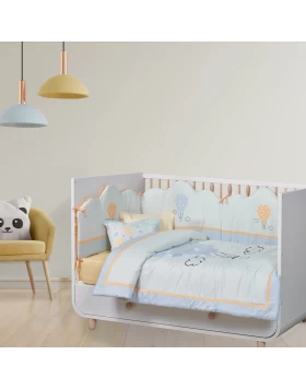 DAS BABY ΚΟΥΒΕΡΛΙ FUN 4880 ΓΑΛΑΖΙΟ, ΚΙΤΡΙΝΟ, ΜΕΝΤΑ