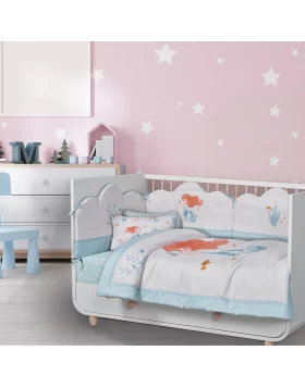 DAS BABY ΚΟΥΒΕΡΛΙ FUN 4876 ΛΙΛΑ, ΜΕΝΤΑ, ΡΟΖ