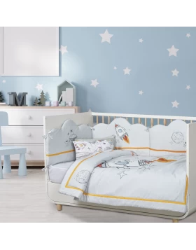 DAS BABY ΚΟΥΒΕΡΛΙ FUN 4877 ΓΚΡΙ, ΚΙΤΡΙΝΟ, ΜΠΛΕ