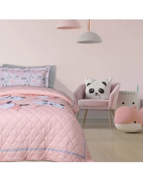 DAS KIDS ΚΟΥΒΕΡΛΙ ΜΟΝΟ 4878 ΓΚΡΙ, ΛΕΥΚΟ, ΡΟΖ