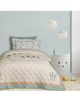 DAS KIDS ΚΟΥΒΕΡΛΙ ΜΟΝΟ 4879 ΓΚΡΙ, ΠΡΑΣΙΝΟ, ΣΟΜΟΝ