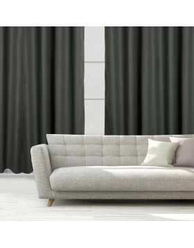 DAS HOME ΚΟΥΡΤΙΝΑ ΜΕ ΚΡΙΚΟΥΣ 140Χ270 2261 ΓΚΡΙ ΣΚΟΥΡΟ