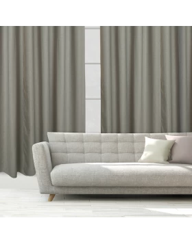 DAS HOME ΚΟΥΡΤΙΝΑ ΜΕ ΚΡΙΚΟΥΣ 140Χ270 2259 ΓΚΡΙ