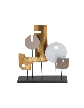 Μεταλλικό επιτραπέζιο διακοσμητικό 37χ9χ42 εκ. Zen Collection 49584