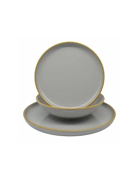 Σετ πιάτα φαγητού 18 τμχ κεραμικά Ankor 83224-18