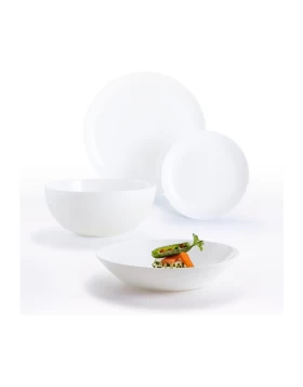 Σετ γυάλινα πιάτα φαγητού 19 τμχ Luminarc Diwali White