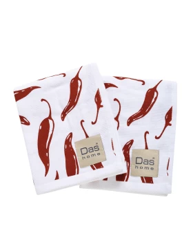 DAS HOME ΣΕΤ ΠΟΤΗΡΟΠΑΝΑ 2ΤΜΧ 40Χ60 0736 BORDEAUX, WHITE