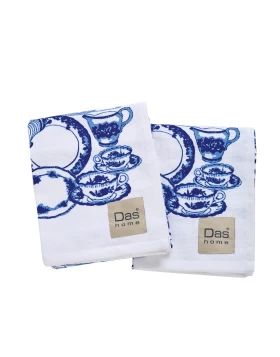 DAS HOME ΣΕΤ ΠΟΤΗΡΟΠΑΝΑ 2ΤΜΧ 40Χ60 0738 BLUE, WHITE