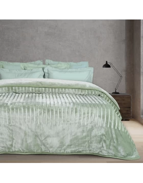 DAS HOME ΚΟΥΒΕΡΤΑ VELOUR ΥΠΕΡΔΙΠΛΗ 1360 DARK MINT