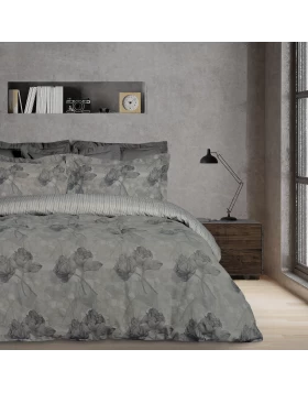 DAS HOME ΣΕΤ ΣΕΝΤΟΝΙΑ ΜΟΝΑ ΜΕ ΛΑΣΤΙΧΟ CASUAL 5421 GREY