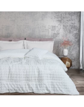 DAS HOME ΚΟΥΒΕΡΤΟΠΑΠΛΩΜΑ SHERPA ΜΟΝΟ 1176 WHITE