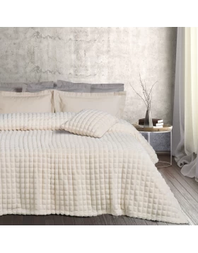 DAS HOME ΚΟΥΒΕΡΤΑ FLEECE 220Χ240 1356 IVORY
